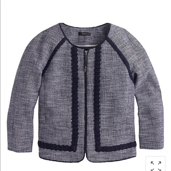 J. Crew Jackets & Blazers - J. Crew Navy Tweed Jacket